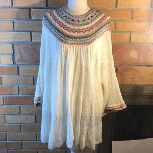 Boho embroidered tunic